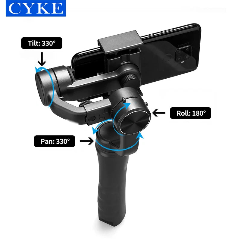 CYKE H4 Gimbal 3 Axis Cell Phone Control the Focal Length Professional Stabilizer Face Tracking Vlog Selfie Stick F6