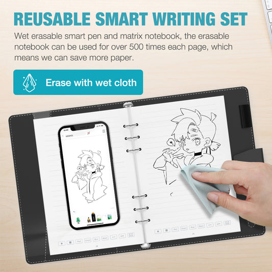 Cuaderno NEWYES Business- A4 con Bolígrafo Digital Smart Bluetooth y Hojas Reutilizables